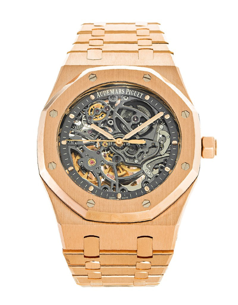 AUDE_MARS PIGU_ET AP ROYAL OAK ROSE GOLD SKELETON | fusionchrono.store