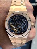 AUDE_MARS PIGU_ET AP ROYAL OAK ROSE GOLD SKELETON | fusionchrono.store