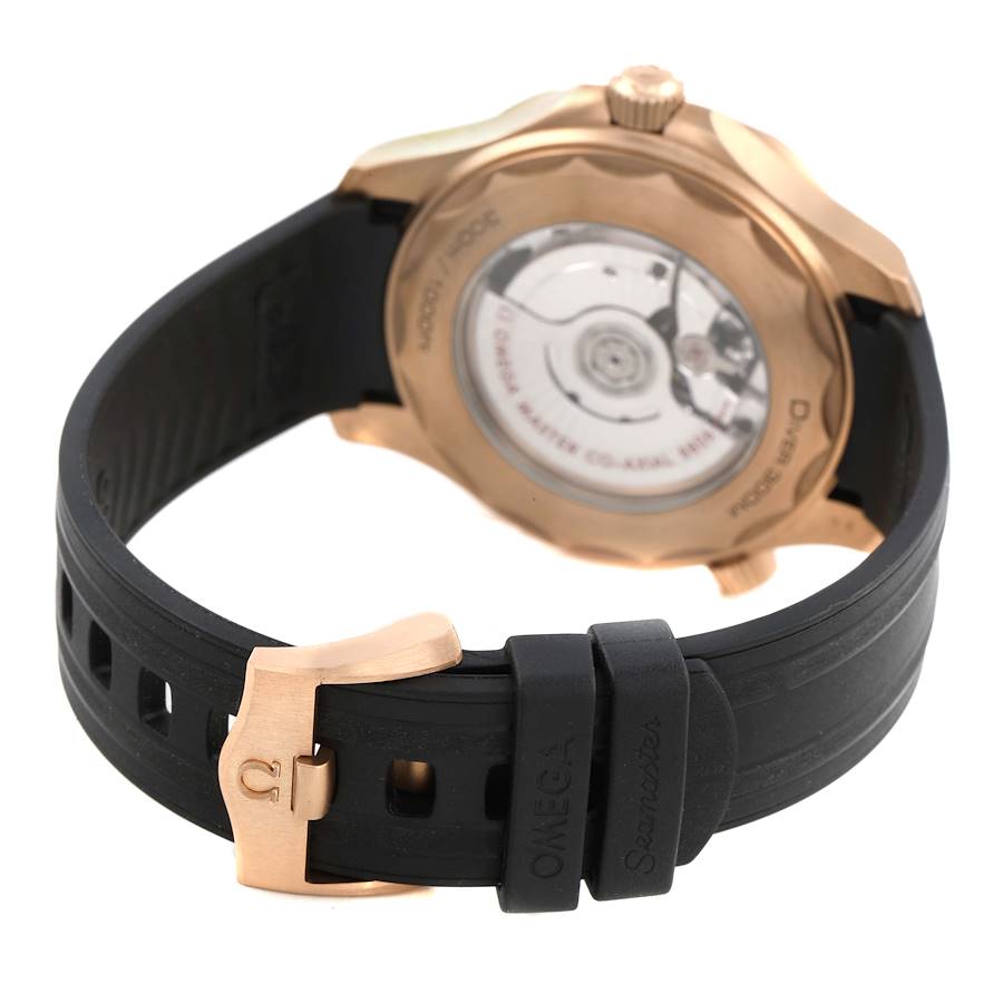 Ome_ga Seama_ster Diver 300M Bronze Gold Mens Watch  Box Card