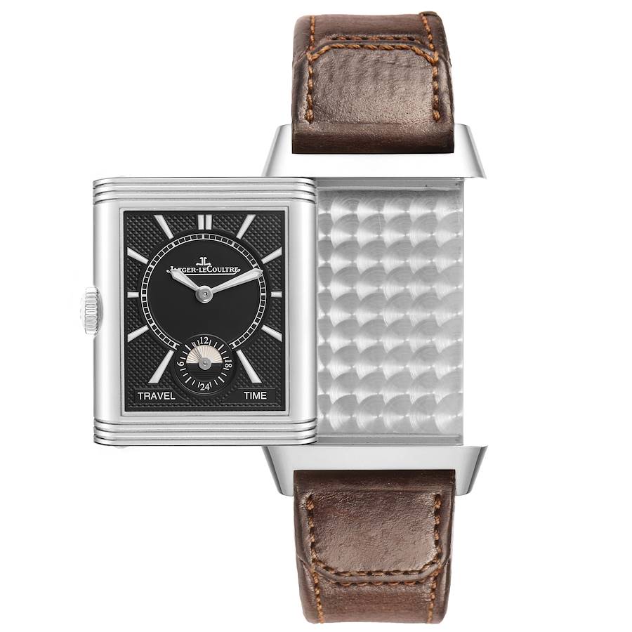 Jae_ger LeCou_ltre Reverso Duoface Steel Mens Watch  Card