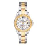 Ro_lexYachtmaster  Yellow Gold Steel MOP Sapphire Ladies Watch Card