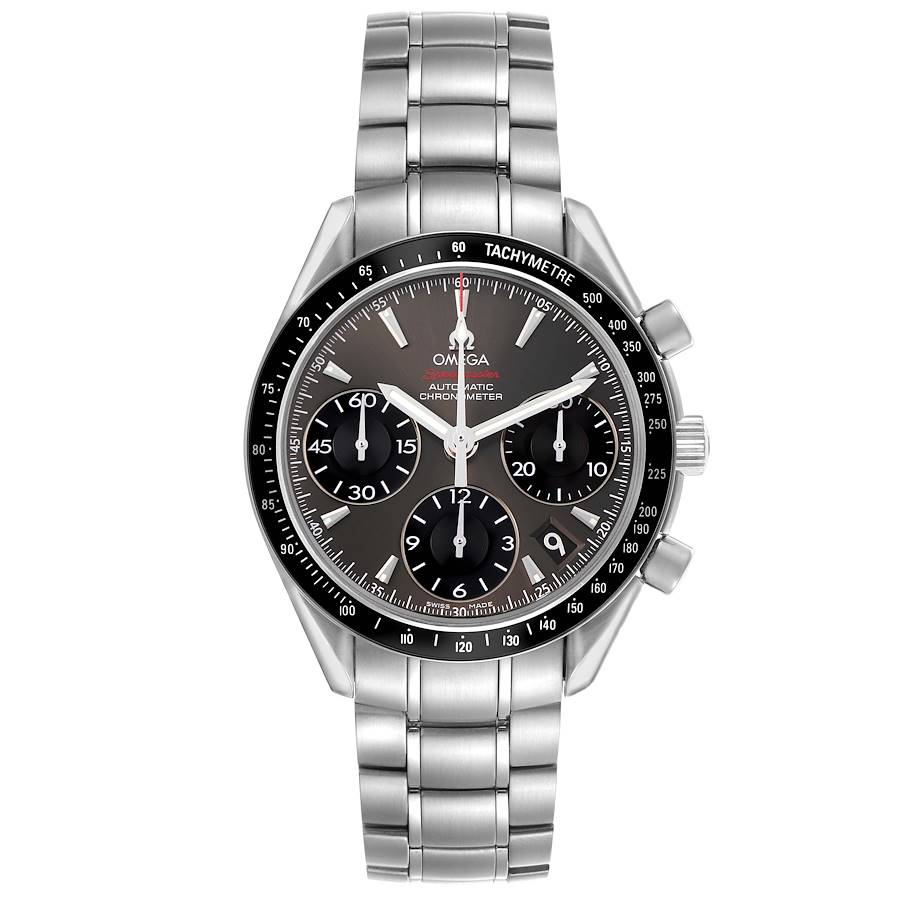 Ome_ga Speed_master Date Steel Grey Dial Mens Watch  Cards