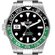Ro_lex GMT _Master Steel Sprite Green Black Bezel Mens Watch