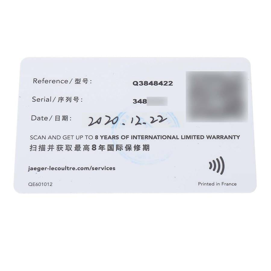 Jae_ger LeCou_ltre Reverso Duoface Steel Mens Watch  Card