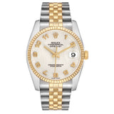 Ro_lex Datejust Steel Yellow Gold Anniversary Dial Mens Watch