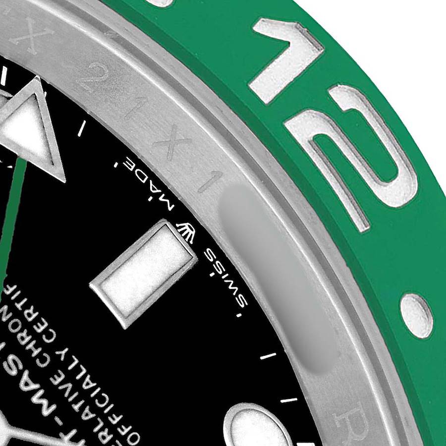 Ro_lex GMT _Master Steel Sprite Green Black Bezel Mens Watch
