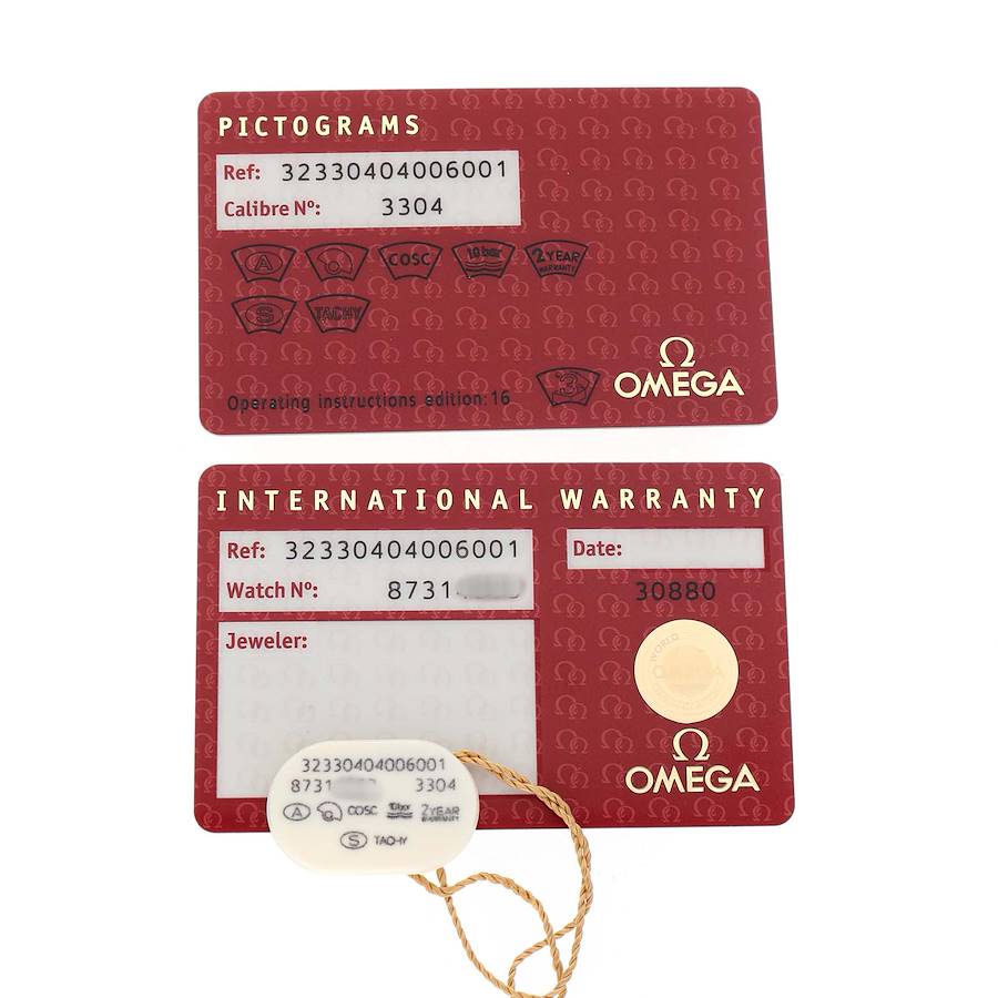 Ome_ga Speed_master Date Steel Grey Dial Mens Watch  Cards