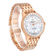 Brei_tling Navi_timer Auto_matic  Rose Gold MOP Diamond Watch  Box Card