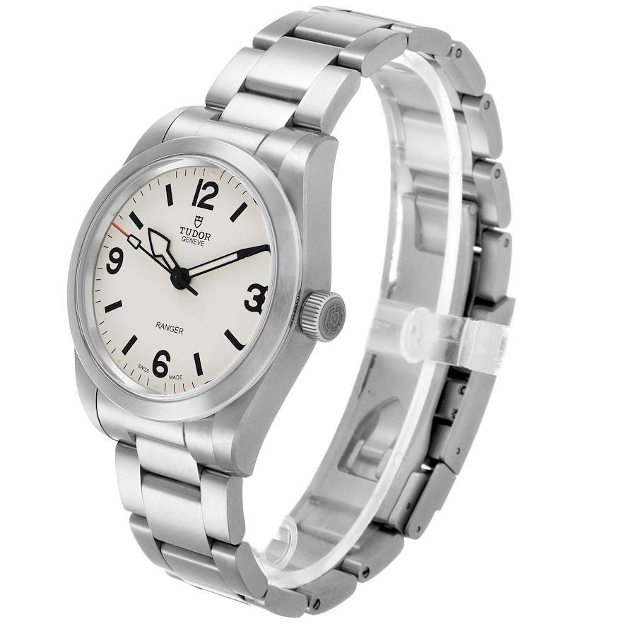 Tud_or Ran_ger  Beige Dial_ Steel Mens Watch  Box Card
