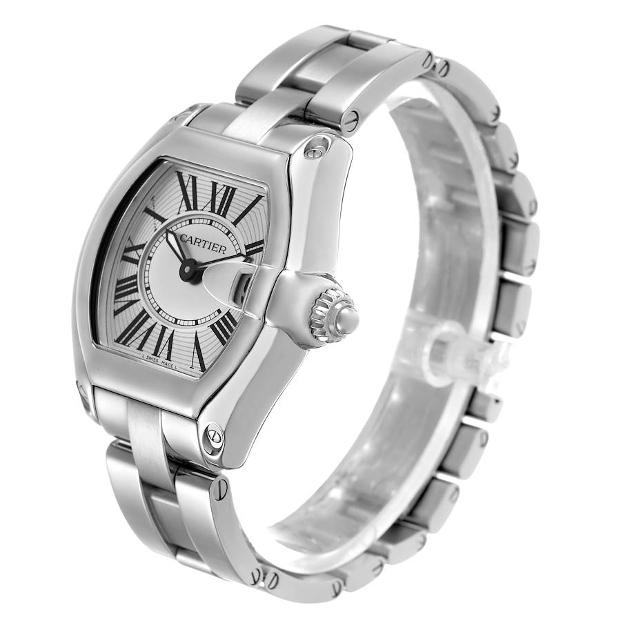 Cartier _ Roadster Small Steel Silver Dial Ladies Watch W Card