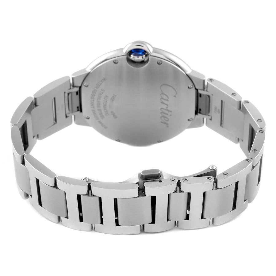 Car_tier Ballon_ Bleu  Blue Dial Steel Mens Watch  Box Card