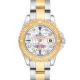 Ro_lexYachtmaster  Yellow Gold Steel MOP Sapphire Ladies Watch Card