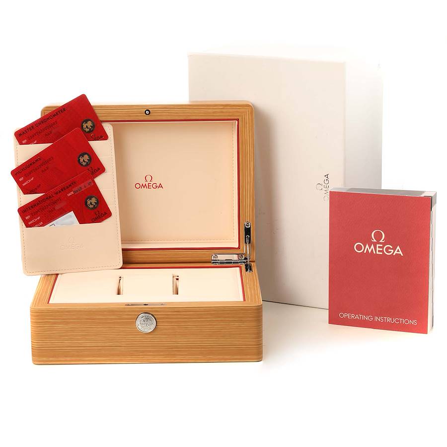 Ome_ga Seama_ster Diver 300M Bronze Gold Mens Watch  Box Card
