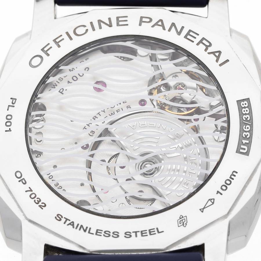 Pane_rai Radi_omir  GMT Power Reserve Steel Mens Watch Box Papers