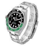 Ro_lex GMT _Master Steel Sprite Green Black Bezel Mens Watch