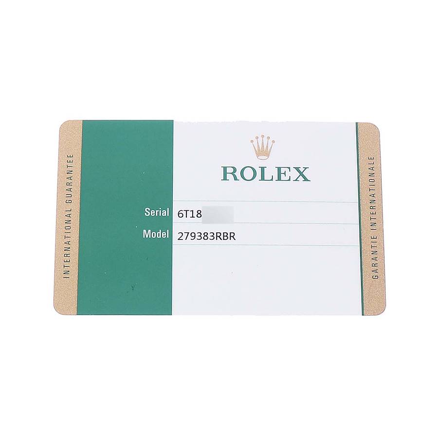 Rolex _Datejust  Steel Yellow Gold Diamond Ladies Watch Card