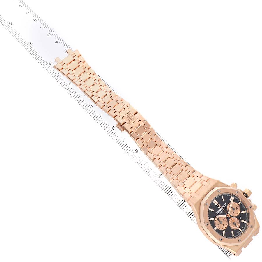 Aude_mars Piguet Ro_yal Oak Brown Dial Rose Gold Watch