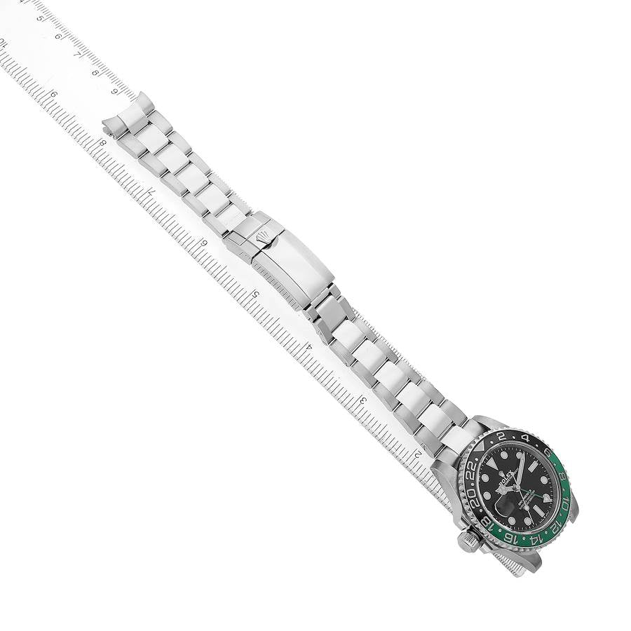 Ro_lex GMT _Master Steel Sprite Green Black Bezel Mens Watch