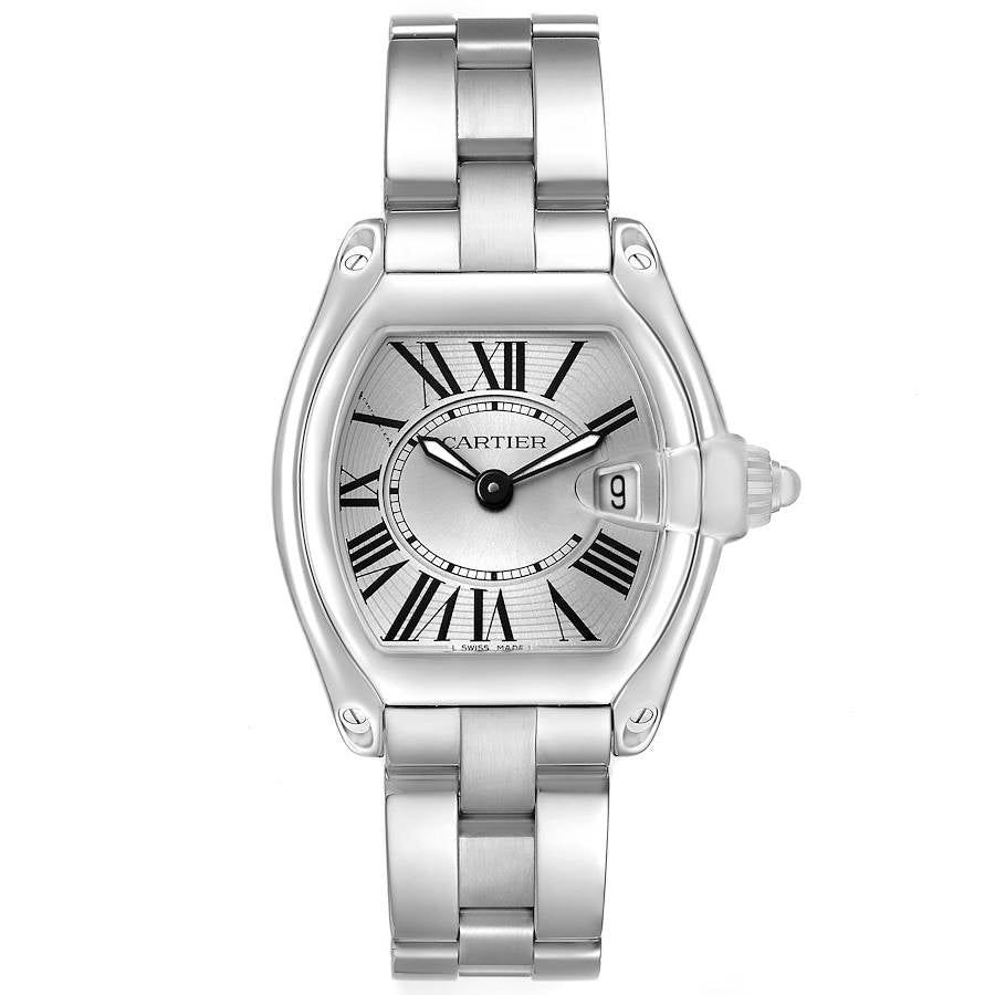 Cartier _ Roadster Small Steel Silver Dial Ladies Watch W Card