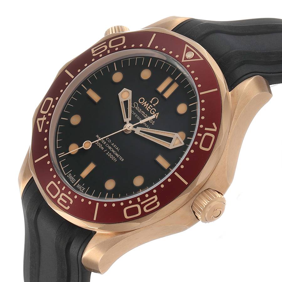 Ome_ga Seama_ster Diver 300M Bronze Gold Mens Watch  Box Card