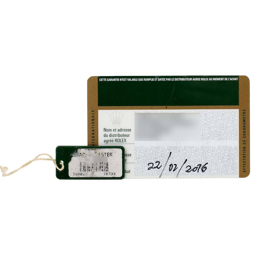 Ro_lexYachtmaster  Yellow Gold Steel MOP Sapphire Ladies Watch Card