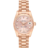 Rol_ex President Datejust Rose Gold Diamond Ladies Watch