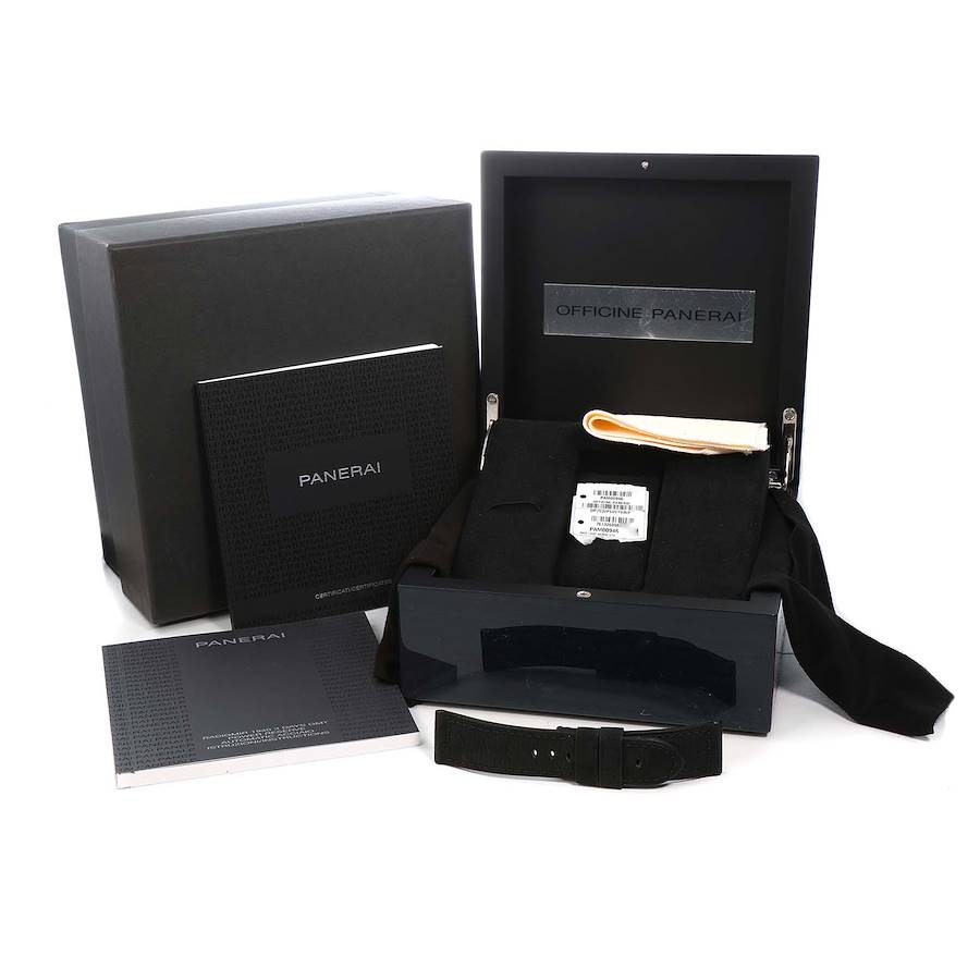 Pane_rai Radi_omir  GMT Power Reserve Steel Mens Watch Box Papers