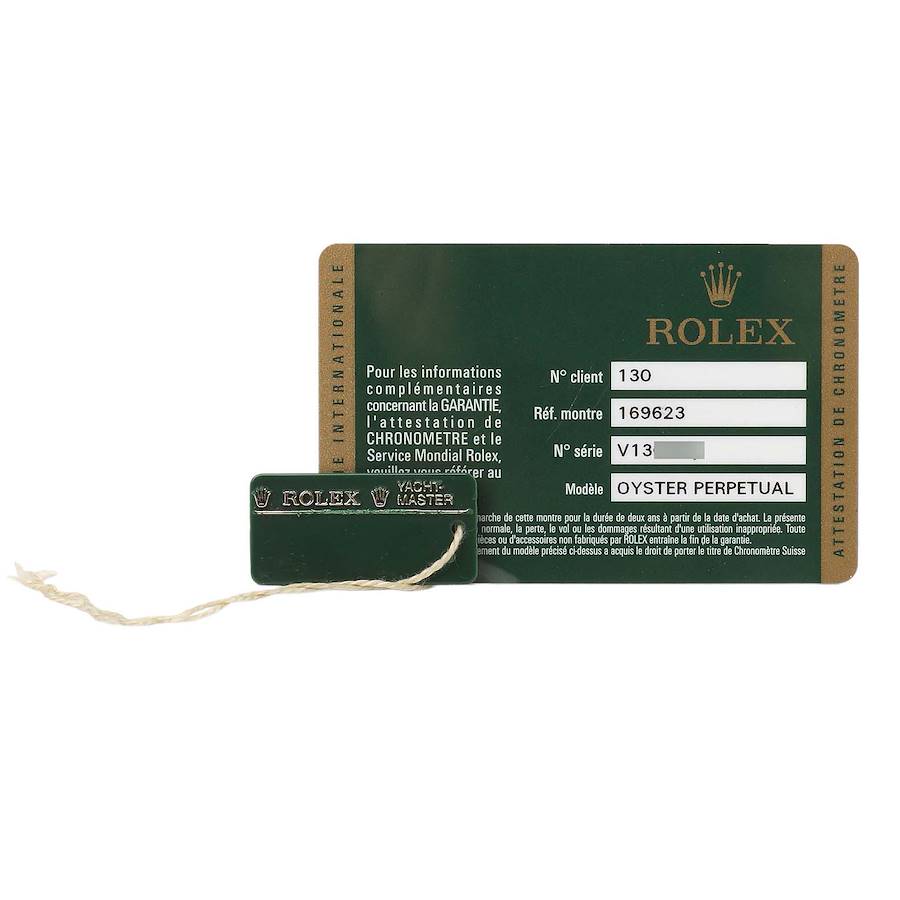 Ro_lexYachtmaster  Yellow Gold Steel MOP Sapphire Ladies Watch Card