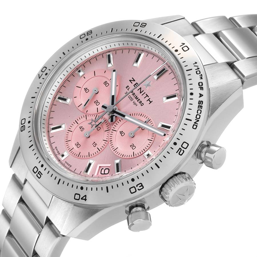 Zen_ith Chrono_master Sport Pink LE Steel Mens Watch Box Card