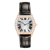Cartier _Tortue Rose Gold Diamond Bezel Ladies Watch WA