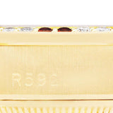 Ro_lex President Yellow Gold Diamond Ruby Dial Ladies Watch