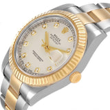 Rol_ex Date_just  Steel Yellow Gold Silver Diamond Mens Watch