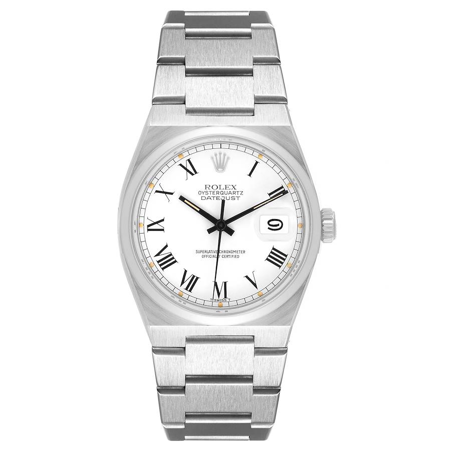 Rol_ex Oyster_quartz Datejust Buckley Dial Vintage Steel Mens Watch Box Papers