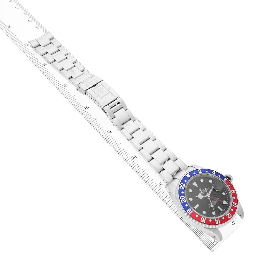Ro_lex GMT Master Steel Pepsi Blue Red Bezel Error Dial Mens Watch