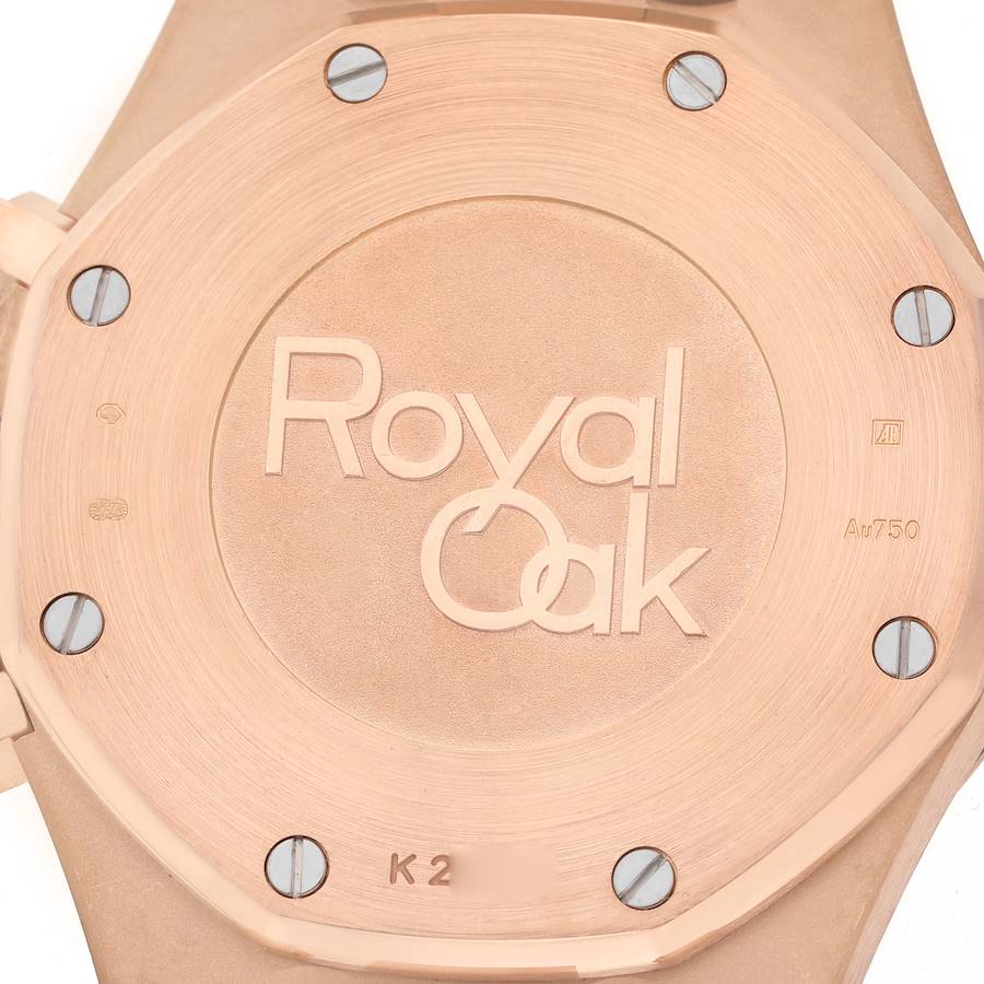 Aude_mars Piguet Ro_yal Oak Brown Dial Rose Gold Watch