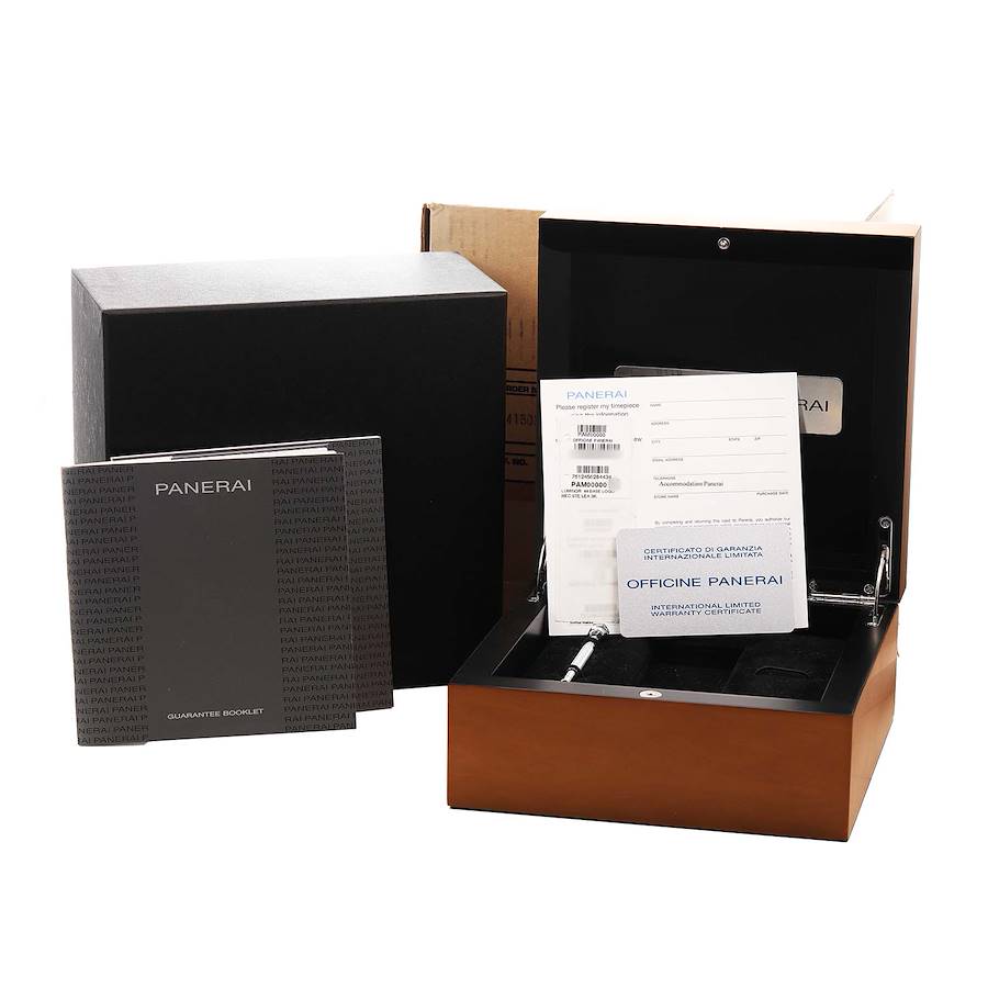 Pan_erai Luminor _Base Logo Steel Mens Watch  Box Card