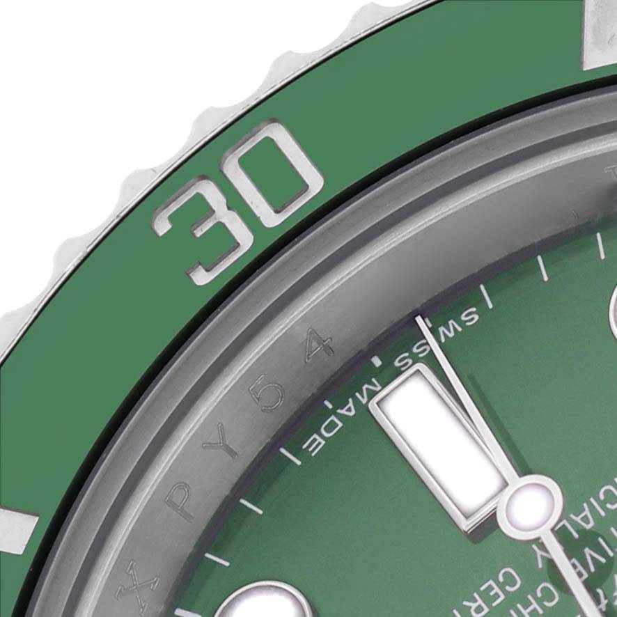 Rol_ex Subma_riner Steel Hulk Green Dial Bezel Mens Watch  Card