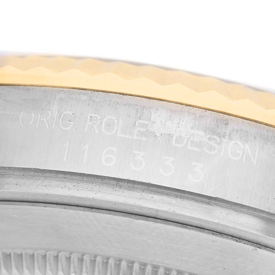 Ro_lex Datejust  Champagne Dial Steel Yellow Gold Mens Watch