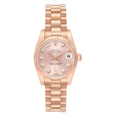 Rol_ex President Datejust Rose Gold Diamond Ladies Watch
