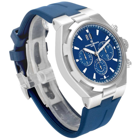 Vach_eron Const_antin Overseas Chronograph Blue Dial Watch