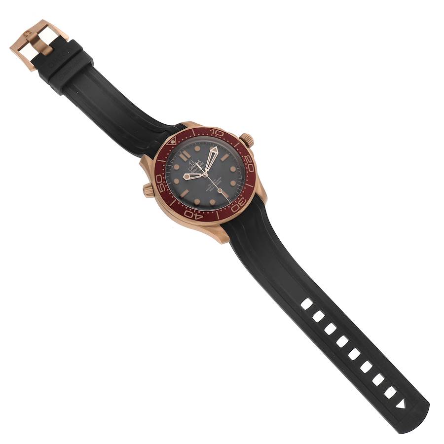 Ome_ga Seama_ster Diver 300M Bronze Gold Mens Watch  Box Card