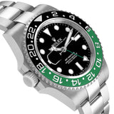 Ro_lex GMT _Master Steel Sprite Green Black Bezel Mens Watch
