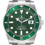 Rol_ex Subma_riner Steel Hulk Green Dial Bezel Mens Watch  Card