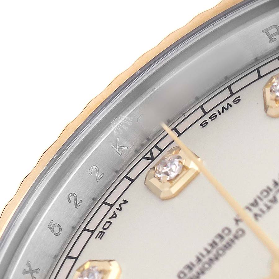 Rol_ex Date_just  Steel Yellow Gold Silver Diamond Mens Watch