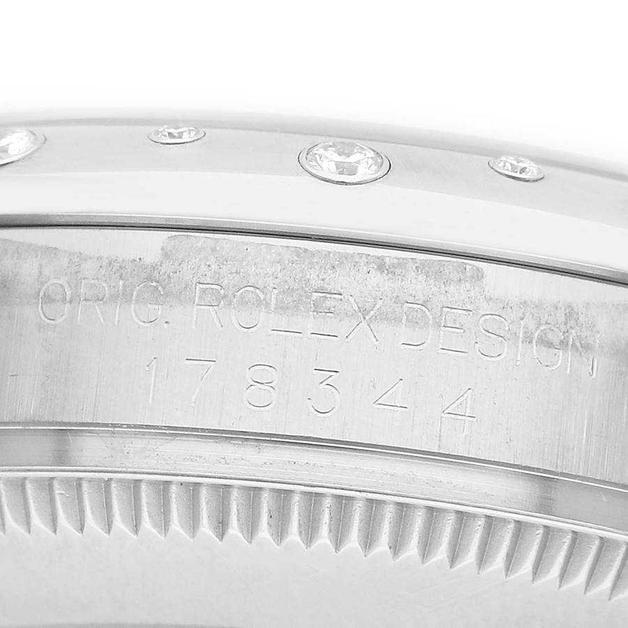 Ro_lexDatejust Midsize Steel White Gold MOP Diamond Watch  Box Card