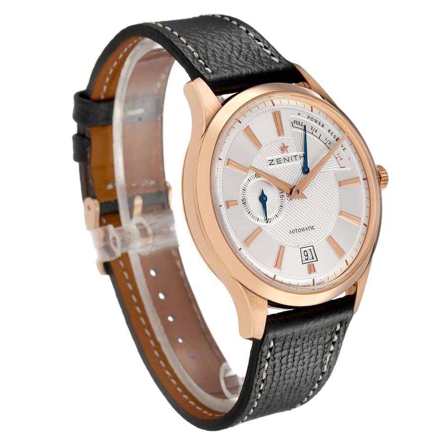 Zen_ith Cap_tain Power Reserve Rose Gold Mens Watch Box Card
