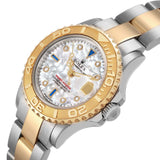 Ro_lexYachtmaster  Yellow Gold Steel MOP Sapphire Ladies Watch Card