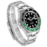 Ro_lex GMT _Master Steel Sprite Green Black Bezel Mens Watch