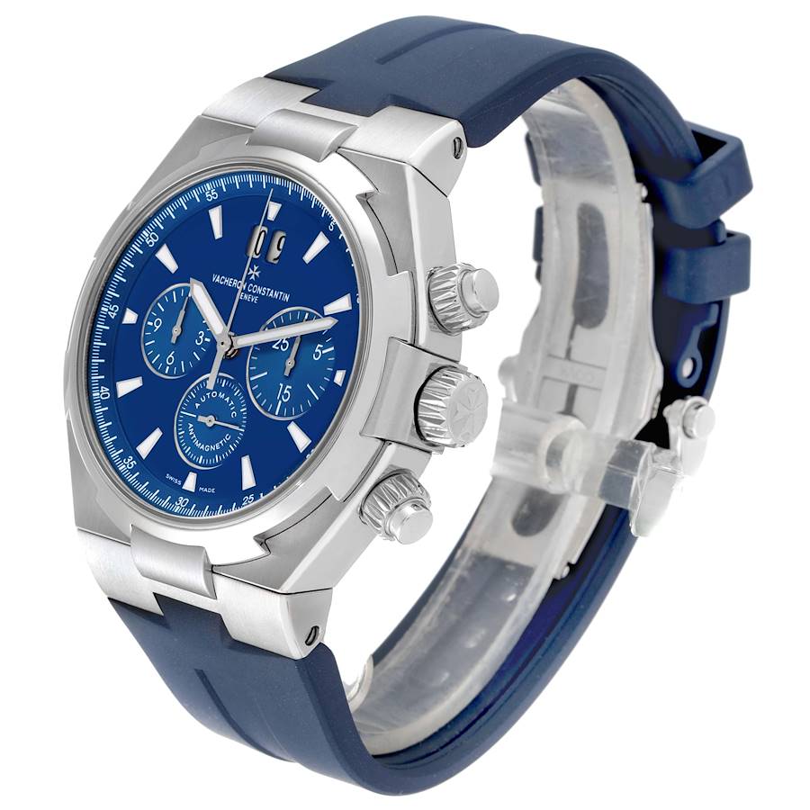 Vach_eron Const_antin Overseas Chronograph Blue Dial Watch