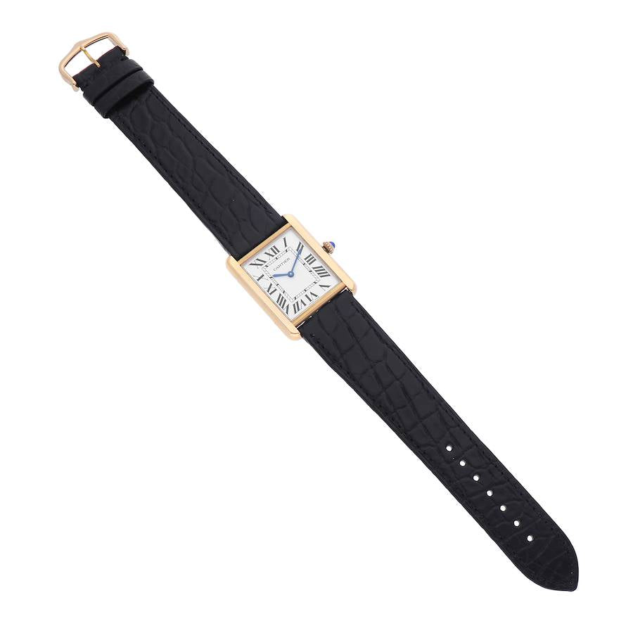 Ca_rtier Tank _Solo Yellow Gold Steel Mens Watch